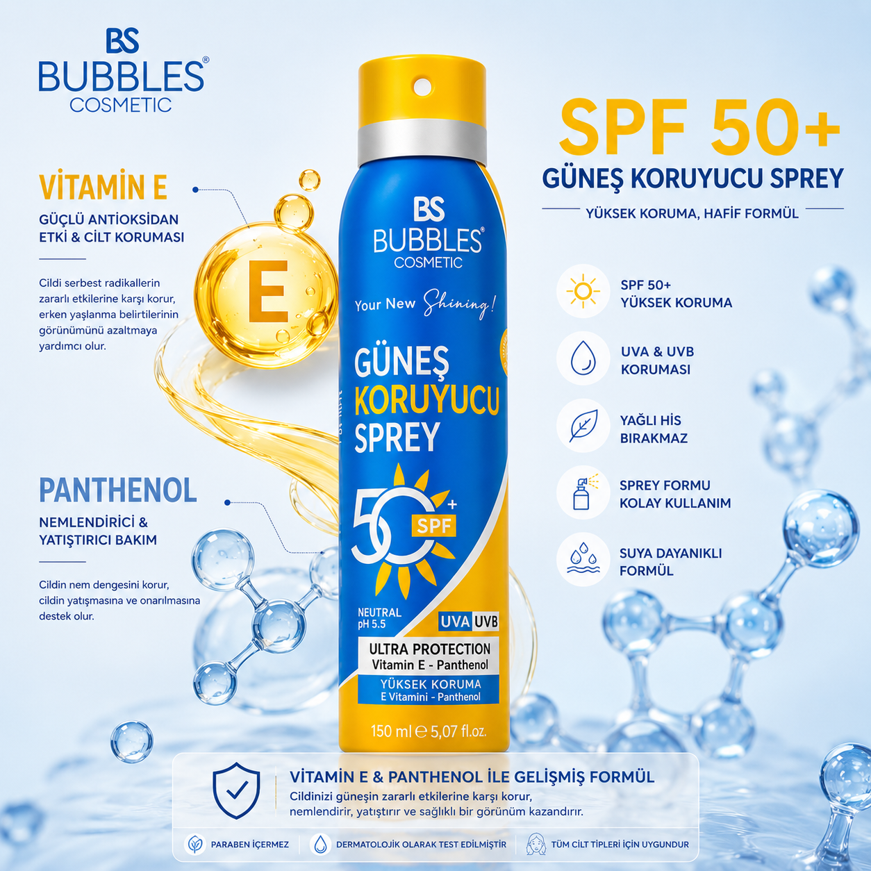 Bubbles Güneş Koruyucu Sprey
