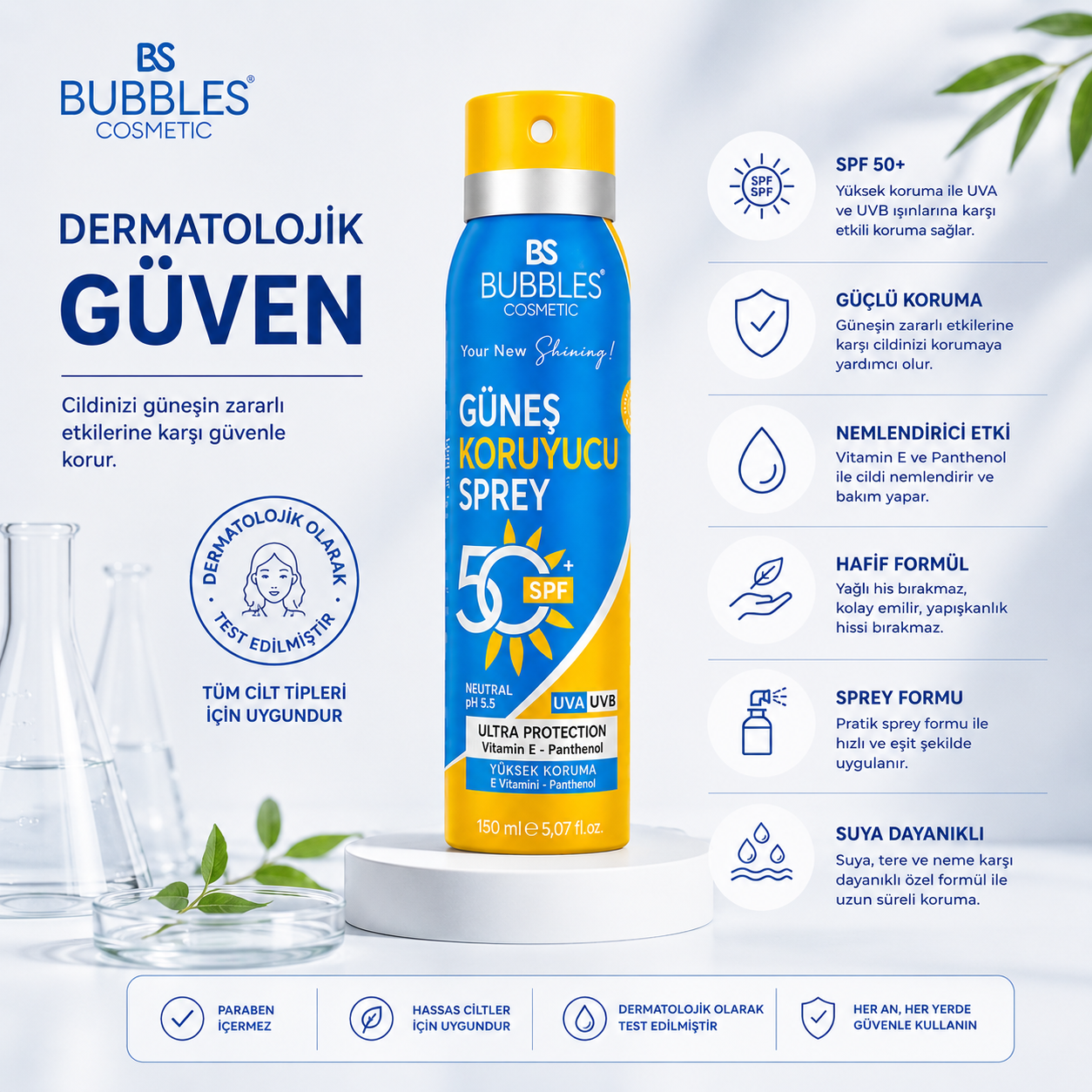 Bubbles Güneş Koruyucu Sprey