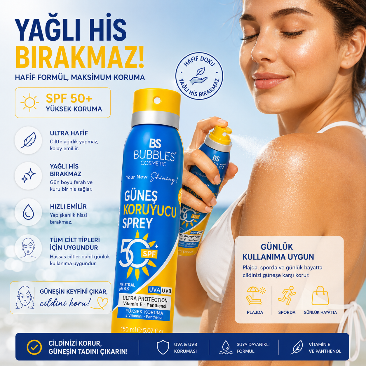 Bubbles Güneş Koruyucu Sprey